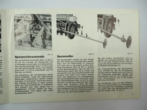 Isaria 6000 S Drillmaschine Betriebsanleitung Saattabellen 1983/81