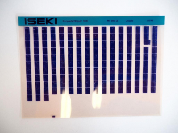 Iseki 5035 Kompaktschlepper Ersatzteilliste Microfich 1998