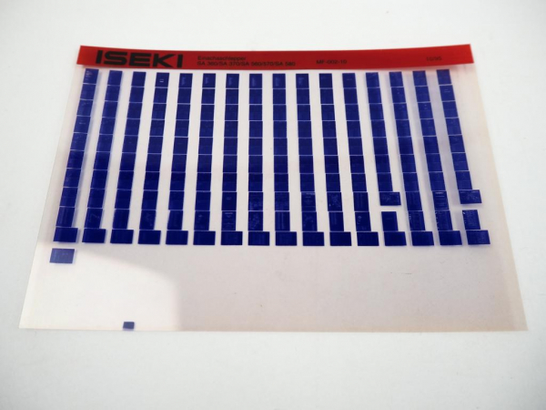 Iseki SA 360 370 560 570 580 Einachsschlepper Ersatzteilliste Microfich 1995