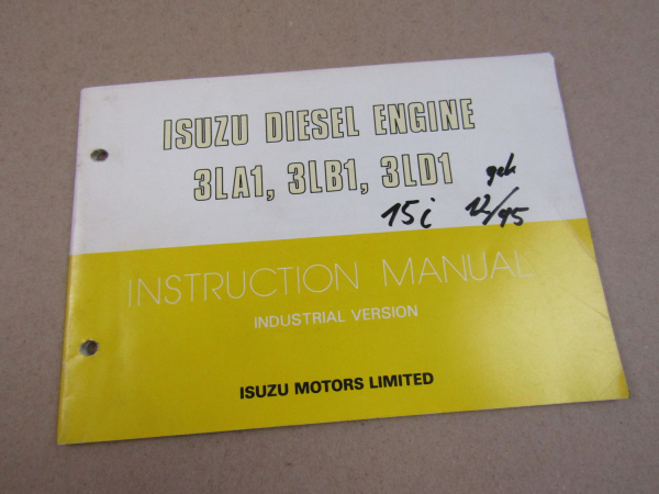 Isuzu 3LA1 3LB1 3LD1 Diesel Engine Instruction Manual Maintenance