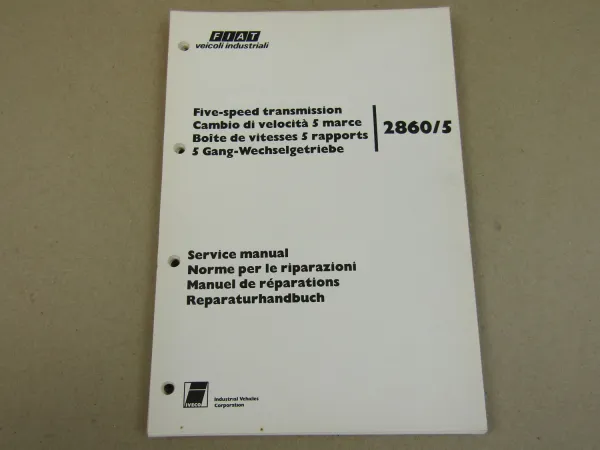 Iveco 2860/5 Wechselgetriebe Werkstatthandbuch Reparaturhandbuch 1978