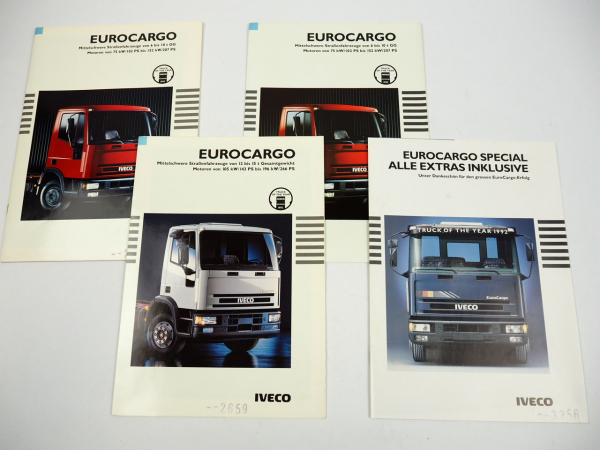 Iveco EuroCargo 60 65 75 80 100 E Sattelzugmaschine LKW Kipper 4x Prospekt 1992