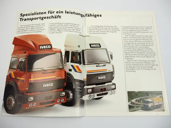 Iveco Magirus 17 bis 24 t Schwere Strassenfahrzeuge T-Reihe Prospekt 1990