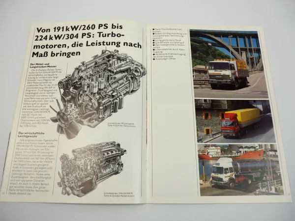 Iveco Magirus 17 bis 24 t Schwere Strassenfahrzeuge T-Reihe Prospekt 1990