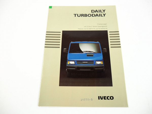 Iveco Magirus Daily TurboDaily Pritschenwagen Prospekt 1990