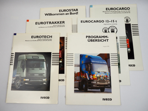 Iveco Magirus EuroTech EuroCargo EuroTrakker Eurostar Programm 6x Prospekt 1994