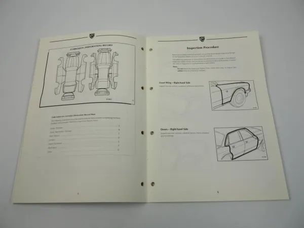 Jaguar Technical Guide Paint Surface and Corrosion Warranty Inspection 1993