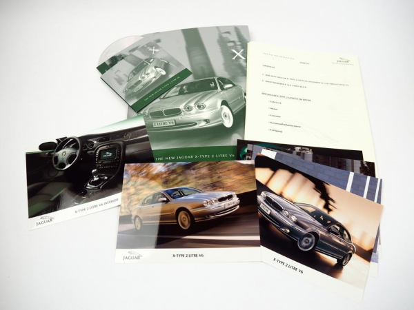 Jaguar X-Type 2 Liter V6 Pressemappe Pressefotos CD 2001