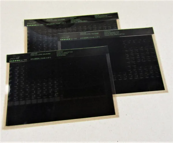 Jaguar XJ40 2,9l und 3,6l Saloons Ersatzteilliste Parts Catalog Microfilm