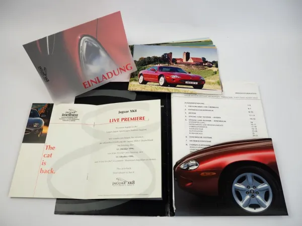 Jaguar XK8 Pressemappe Pressefotos Einladung 1996
