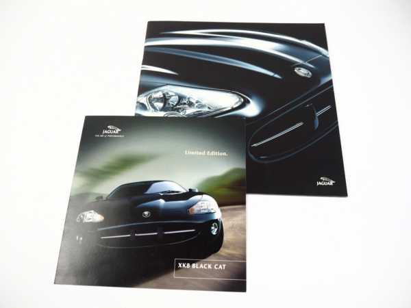 Jaguar XKR und XK8 Black Cat Prospekt 40 Seiten Stand 2000/2001