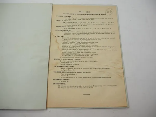 Jahresbericht Auxilio Social 1940 Falange Espanola Tradicionalista Spanien