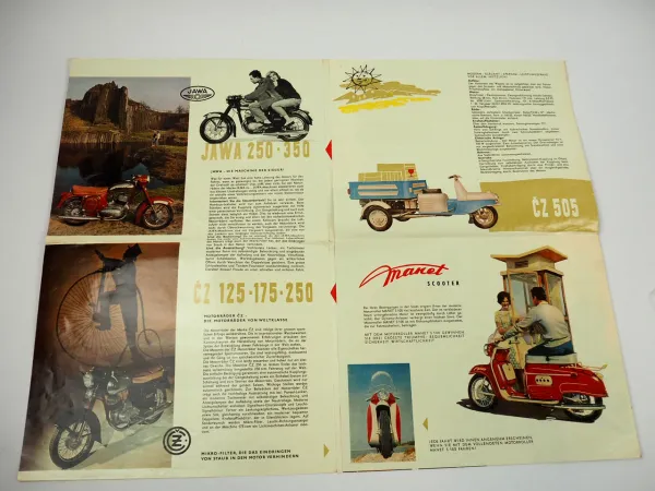 Jawa CZ Manet Zweirad Typen Programm 1963 Prospekt