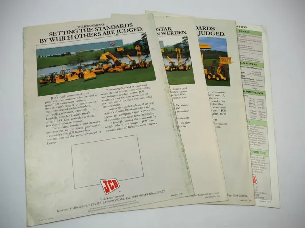 JCB 525 Loadall Fastrac High Mobility Vehicle 4x Brochure Prospekt 1989/91