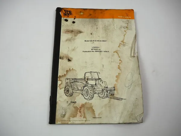 JCB Loadall 535-95 SWAY Teleskoplader Parts Catalog Ersatzteilliste