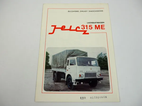 Jelcz 315ME LKW Lastkraftwagen Prospekt 1972
