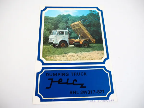 Jelcz SHL 3W 317 821 Dumping Truck Dreiseiten Kipper Prospekt Brochure 1977