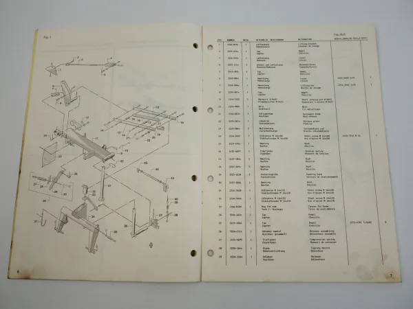 JF CM1650 Rotormäher Drum Mower Ersatzteilliste Spare Parts List 1985