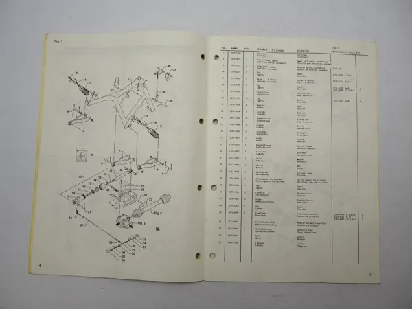 JF CM2300F Rotormäher Ersatzteilliste Spare Parts List 1992