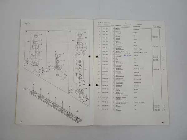 JF GX2800F Scheibenrmäher Ersatzteilkatalog Spare Parts Book 1994