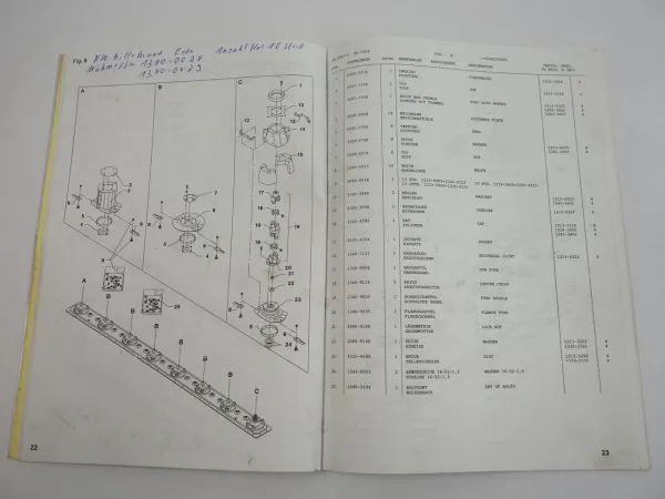 JF GX3202 Scheibenmäher Disc Mower Ersatzteilkatalog Spare Parts Book 2002