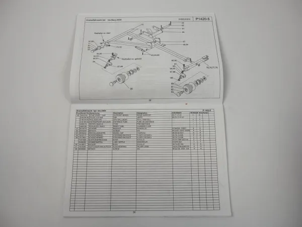 JF Stoll S 1805 1810 Pro Seitenschwader Ersatzteilliste Parts List 2008