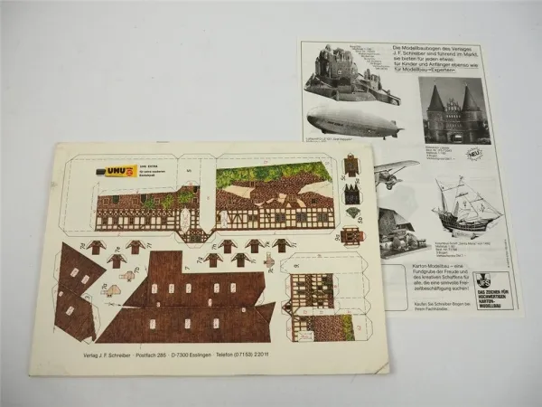 JFS Schreiber Verlag Esslingen Modellbau Bogen Wartburg Eisenach 1980er Jahre