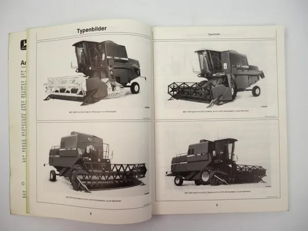 John Deere 1065 1075 1085 Hydro /4 Mähdrescher Betriebsanleitung Bedienung 1982