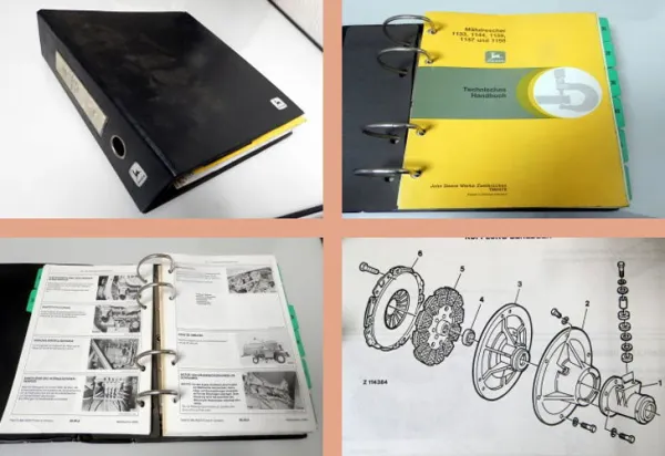 John Deere 1133 1144 1155 1157 1158 Mähdrescher Reparatur Werkstatthandbuch 1990
