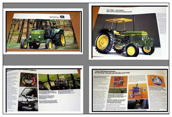 John Deere 1140 Traktoren Schlepper Prospekt 1984