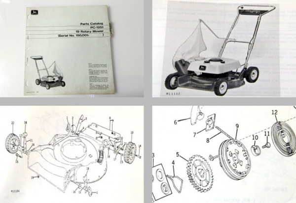 John Deere 19 Rotary Mower Parts Catalog 1972 Rasenmäher