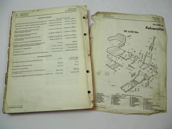 John Deere 2030 Traktor Reparaturanleitung Instandsetzung Werkstatthandbuch 1972