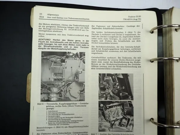 John Deere 2130 Traktor Werkstatthandbuch Reparaturanleitung 1975