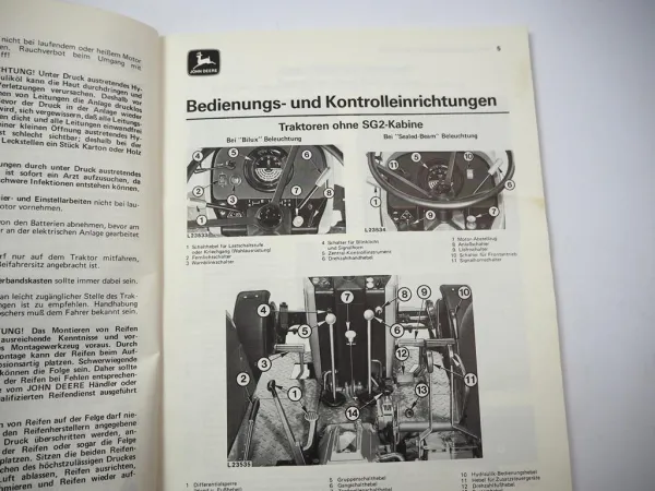 John Deere 3040 3140 Schlepper ab 430000L Betriebsanleitung 1980er Jahre
