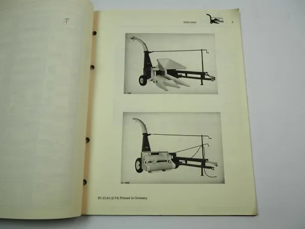 John Deere 3200 3400 Feldhäcksler Ersatzteilliste Forage Harvester Parts Catalog