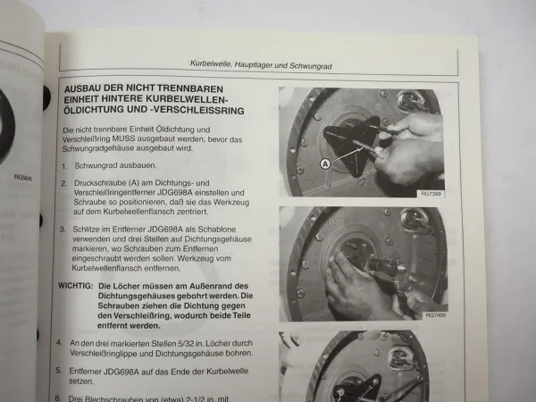 John Deere 4045 6068 Powertech Dieselmotor 4,5l 6,8l Werkstatthandbuch 1996