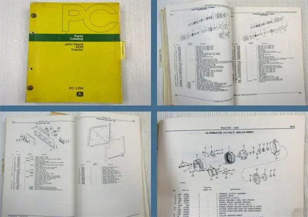John Deere 4230 Tractor Parts Catalog Teilekatalog in englisch 1976