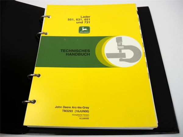 John Deere 551 631 651 661 731 Lader Technisches Handbuch Werkstatthandbuch 2000