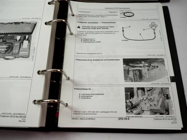 John Deere 6010 6110 6210 6310 6410 6510 6610 6810 6910 S SE Wirkungsweise Prüfungen Diagnose Werkstatthandbuch