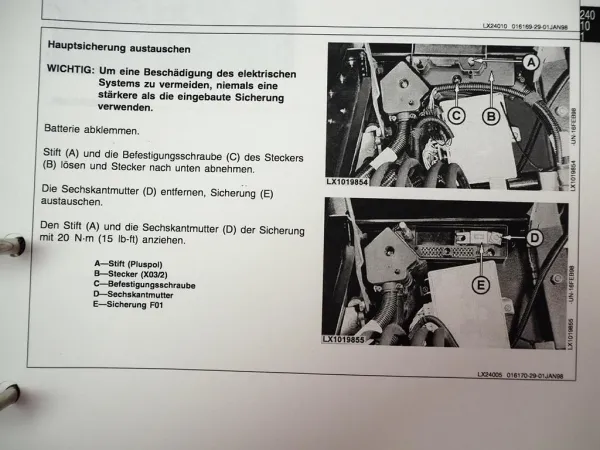 John Deere 6010 6110 6210 - 6910 SE Wirkungsweise Prüfungen Werkstatthandbuch 98