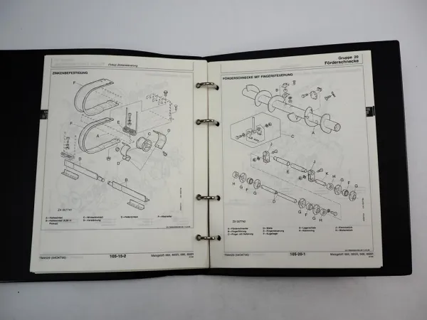 John Deere 630 645 664 665 666 R Maisgebiß Pickup Werkstatthandbuch 1995