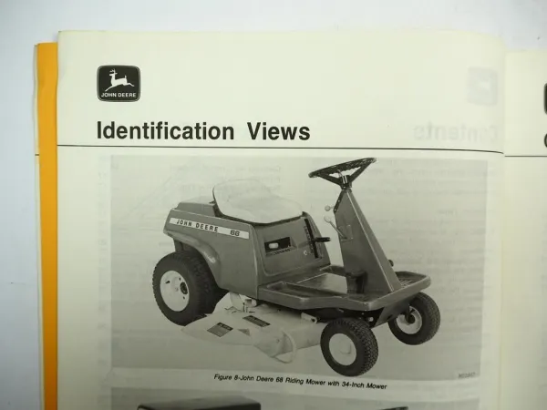John Deere 66 68 Riding Mower Rasenmäher Operators Manual Betriebsanleitung 1977