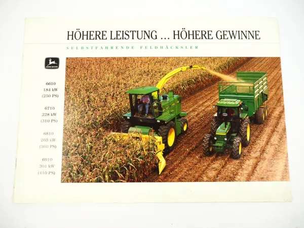 John Deere 6610 6710 6810 6910 Feldhäcksler Prospekt 1990er Jahre