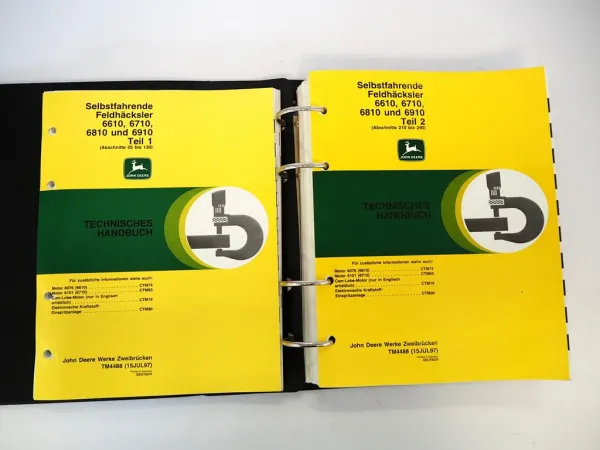 John Deere 6610 6710 6810 6910 Feldhäcksler Werkstatthandbuch 1997