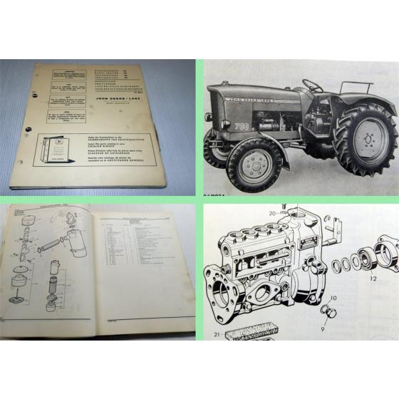 John Deere 700 Dieselschlepper Ersatzteilliste Parts Catalog 1965