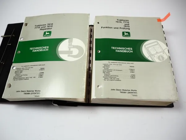 John Deere 7610 7710 7810 Reparaturanleitung & Prüfung Werkstatthandbuch 1997