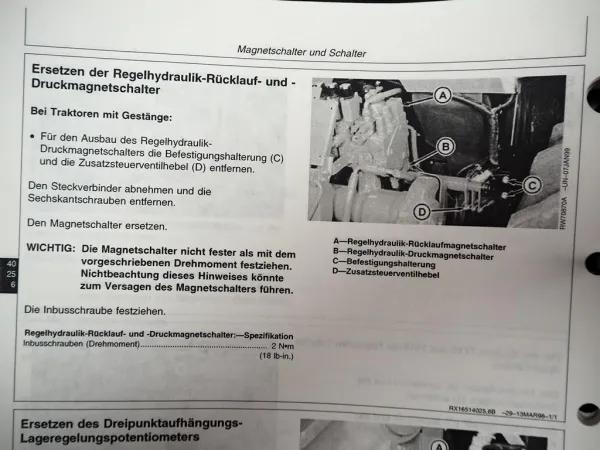 John Deere 7610 7710 7810 Traktor Reparaturanleitung Werkstatthandbuch 2000