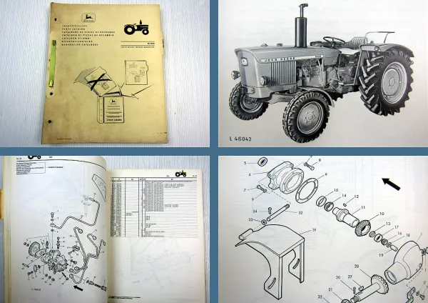 John Deere 920 Schlepper Traktor Ersatzteilliste 1969 mit Codezeichen