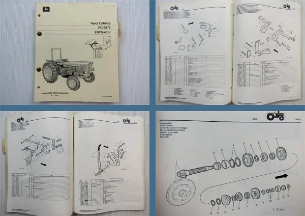 John Deere 920 Schlepper Traktor Ersatzteilliste 1973 mit Codezeichen