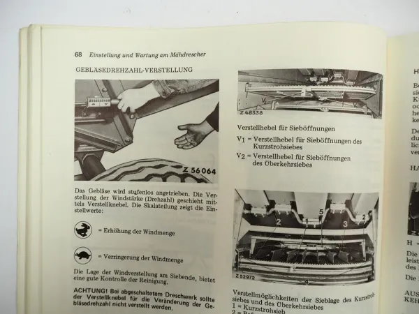 John Deere 950 960 970 Mähdrescher Betriebsanleitung Bedienungsanleitung